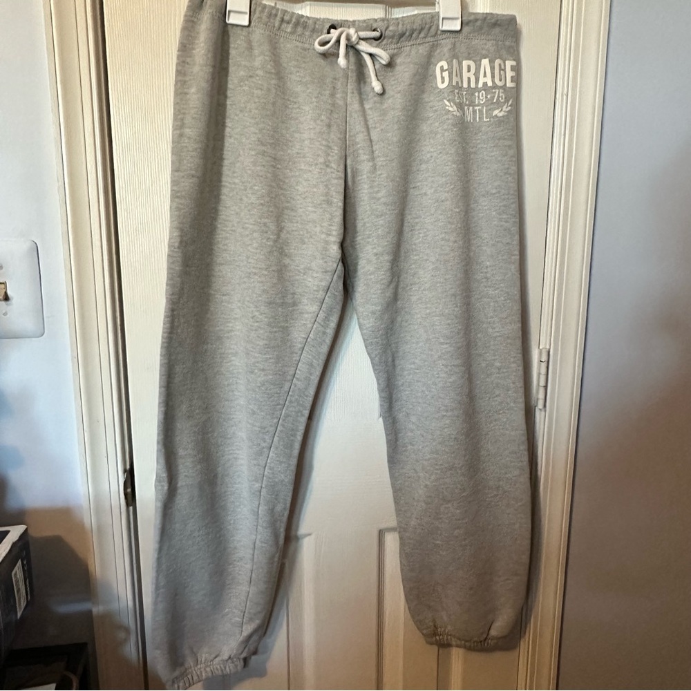 Garage Gray Tie-Waist Sweatpants